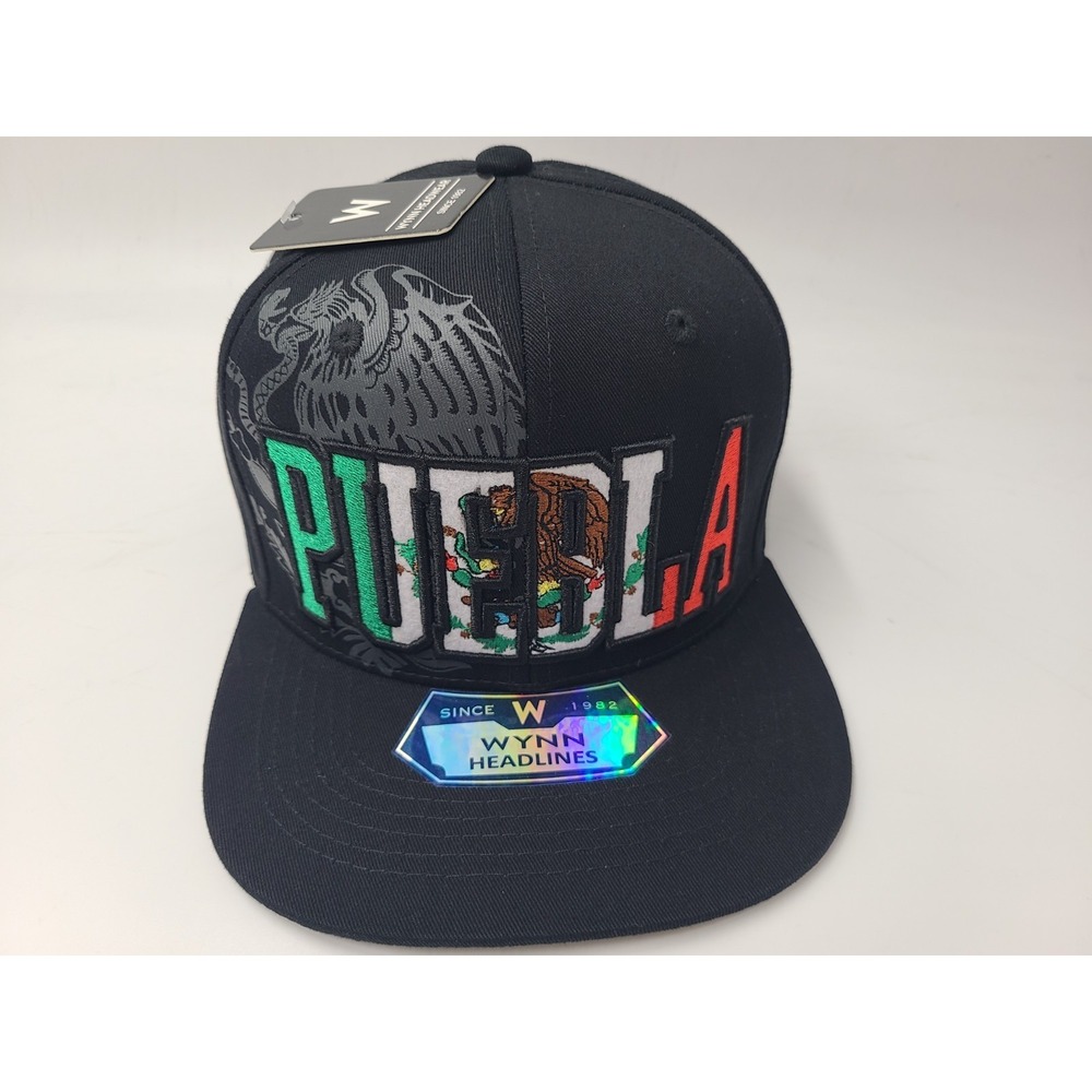 Puebla Mexico Eagle Flag Wynn‎ Headwear Snapback Hat Cap Cotton Men Women Black